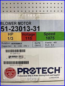 Protech Furnace 115v Blower Motor 51-23013-31