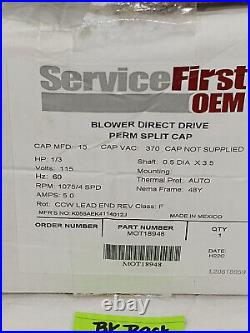 Service First, Std Furnace BLOWER MOTOR 1/3 HP 115v MOT18948
