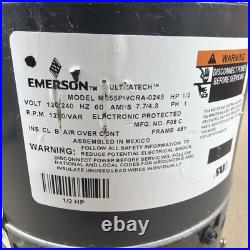 TESTED? EMERSON BLOWER MOTOR M055PWCRA-0245, 1/2hp, 120/240V, X177375800000