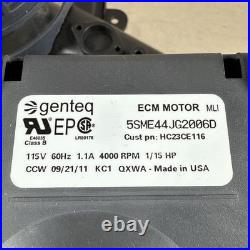 TESTED! Genteq 5SME44JG2006D Draft Inducer Blower Motor HC23CE116 Furnace # 48