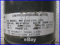 Trane GE MOT09250 D341314P22 5SME39SL0301 1HP Furnace ECM Blower Motor Used