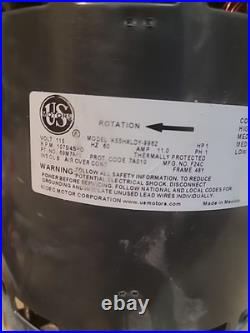 US Motors NIDEC K55HXLDY-9962 Furnace Blower Motor 1HP 115V 1075RPM 4SPD 69M7901