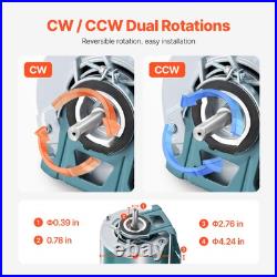 Uimoso 1/2HP Furnace Blower Motor 1720RPM 115V 7.1A 1.6 Shaft CWithCCW Rotation