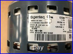 Used Genteq 5SME39HL 0252 Furnace Blower Motor 1/2HP 120/240 Volt 60/50 HZ 1PH