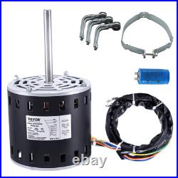 VEVOR 3/4HP Furnace Blower Motor 208-230V 3.85A 1075RPM 5 Speeds CWithCCW Rotation