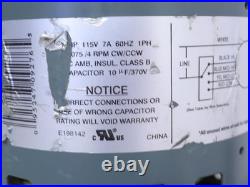 WAGNER WG840463 Furnace Blower Motor 1/2HP 115V 7A 1PH 1075RPM CWithCCW