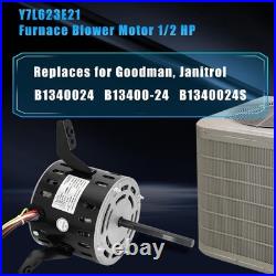 Y7l623e21 Furnace Blower Motor 1/2Hp 115V 4 Speed Goodman Replacement