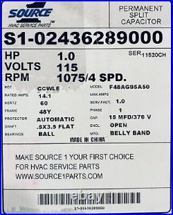 York/UPG/JCI 1 HP 115 vac 4 speed Blower Motor. S1-02436289000 York/UPG/JCI 1 HP 115 vac 4 speed Blower Motor. S1-02436289000
