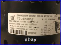 Zhongshan Broad Ocean Y7l623d52 Furnace Blower Motor 1/2 HP 1075/4speed